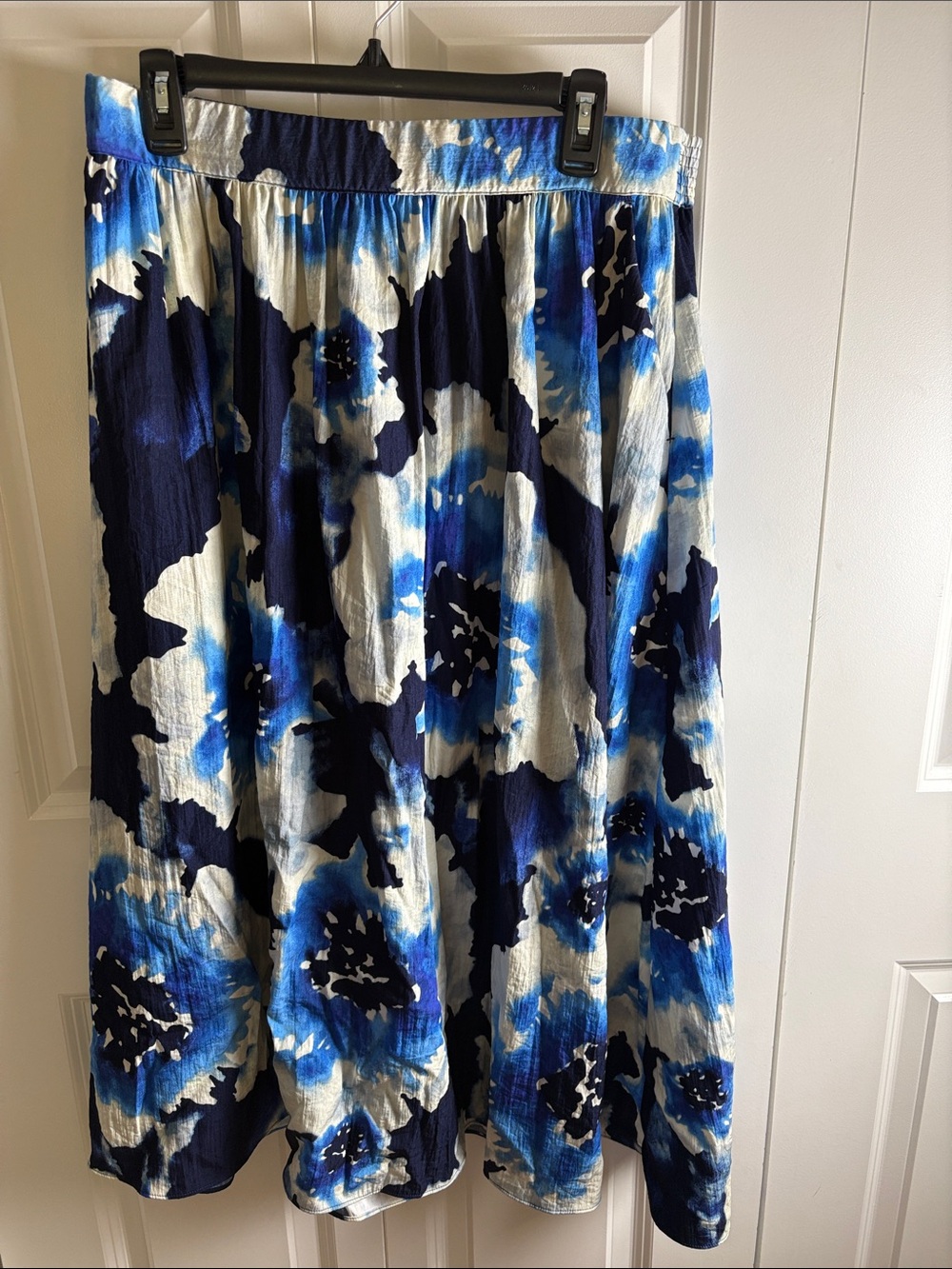 Simply Vera: Vera Wang Blue Floral A-Line Skirt - Brand